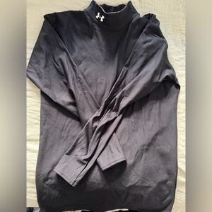 Under Armour Black Long-Sleeve Mock Neck Shirt